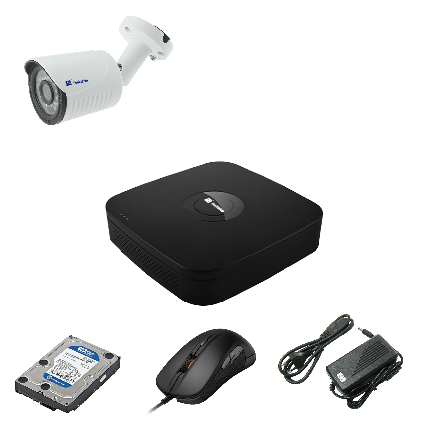 Комплект видеонаблюдения EvoVizion 1OUT-240-LITE + HDD 500 Гб