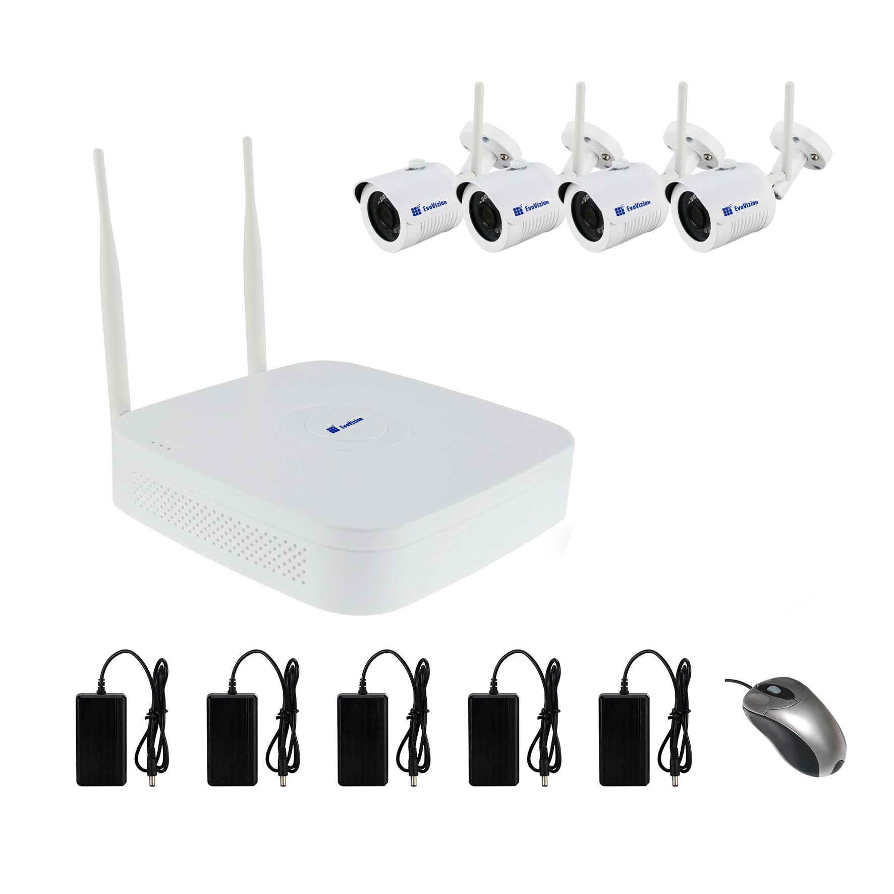 Комплект видеонаблюдения EvoVizion Wi-Fi-4100 + HDD 2 Тб