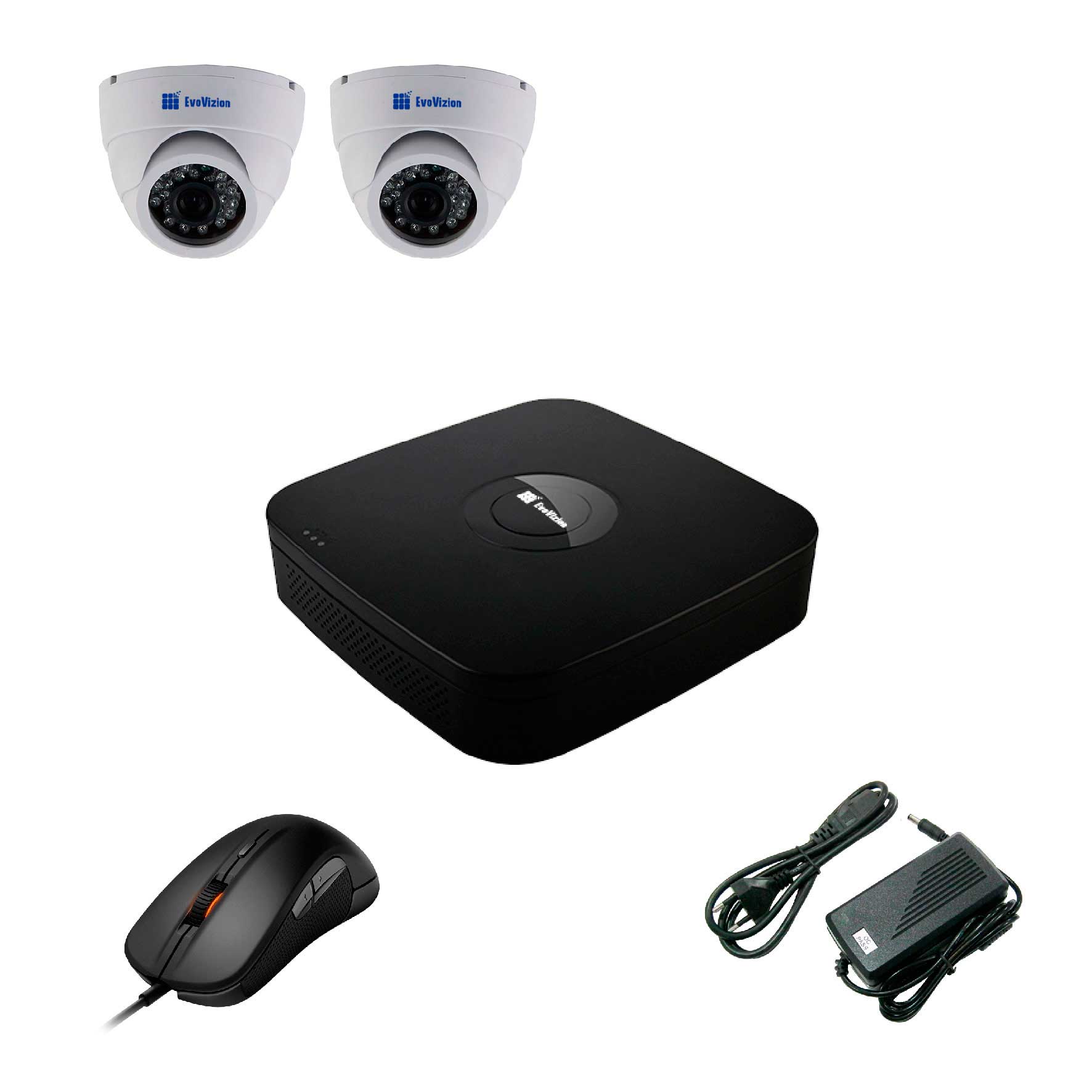Комплект видеонаблюдения EvoVizion 2DOME-100