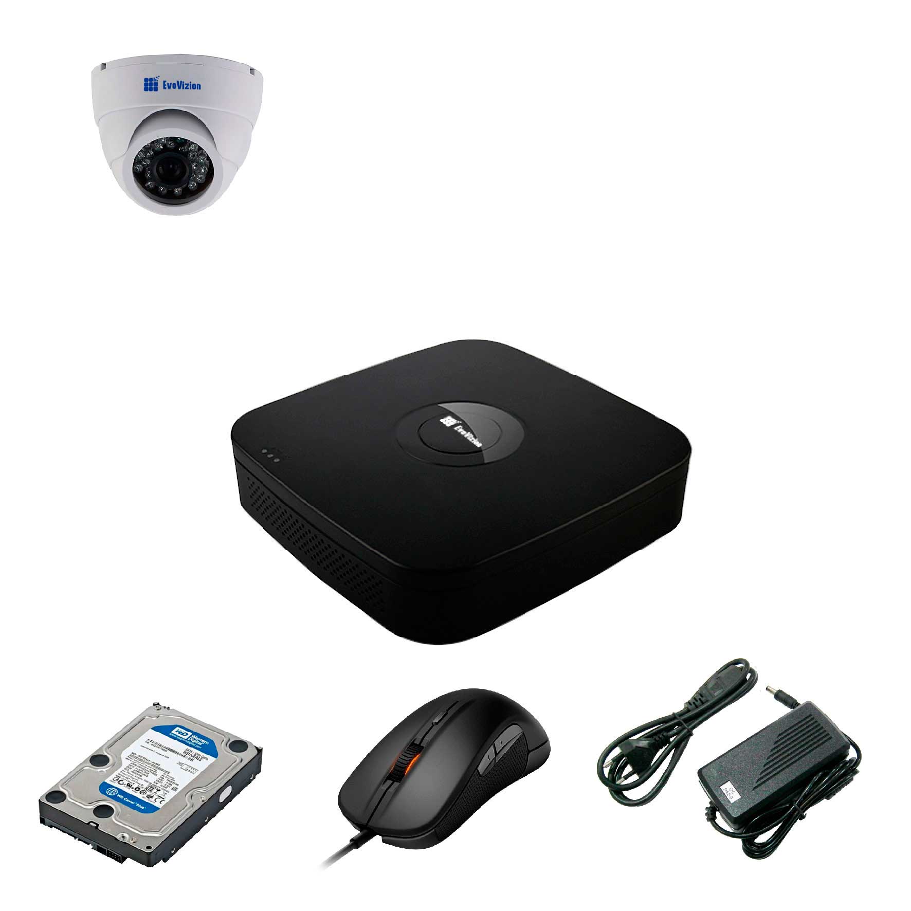 Комплект видеонаблюдения EvoVizion 1DOME-130 + HDD 1 Тб